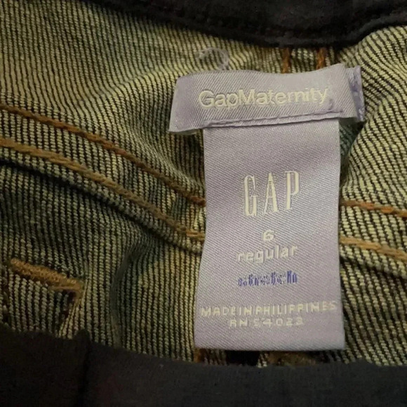 Gap Maternity Stretch Flare Jeans Dark Wash Demi Panel Women’s size 6 maternity - Picture 5 of 10